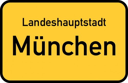 munich capital town sign