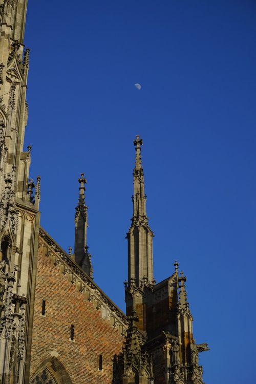münster ulm cathedral moon