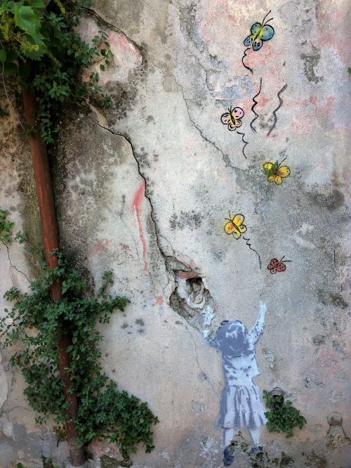 mural butterflies drawing