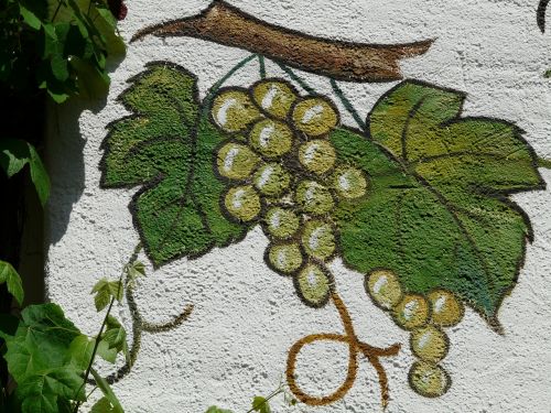 mural painting grapes