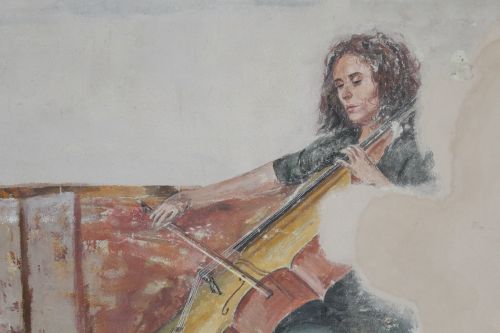 murals cellist music