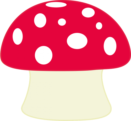 mushroom toadstool dotted