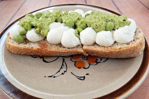 mushy peas buffalo mozzarella harvest bread