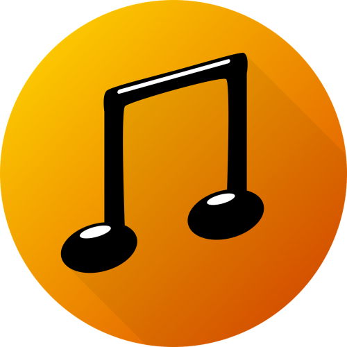 music orange graphic