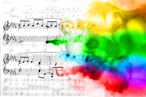 music sheet music color