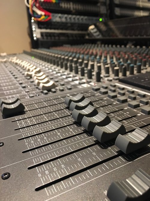 music  mixing desk  faders