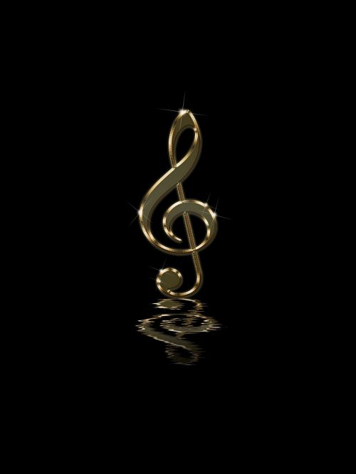 musical note clef background