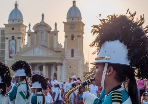 musician marching trombone