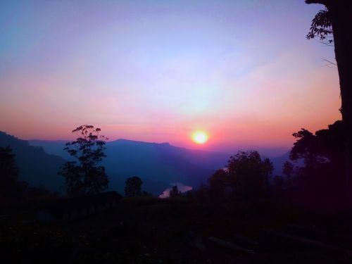 my village photo sunset