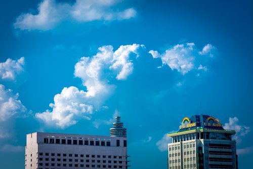 myanmar  building  clouds