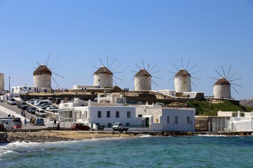 mykonos greece windmills