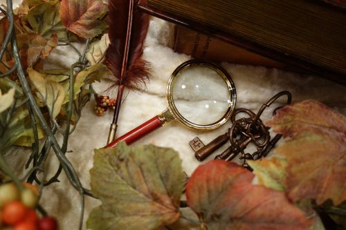 mystery magnifying glass autumn