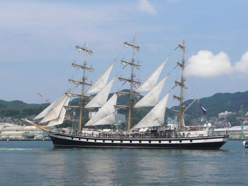 nagasaki nagasaki port sailing ship