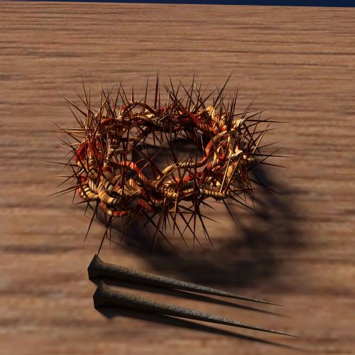 nail crown of thorns wood