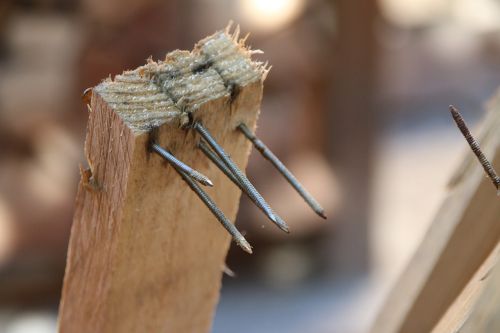 nails batten wooden slat