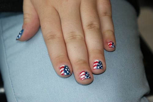 nails usa flag