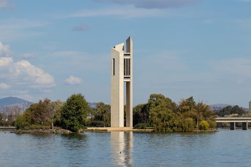 national carillon  canberra  water