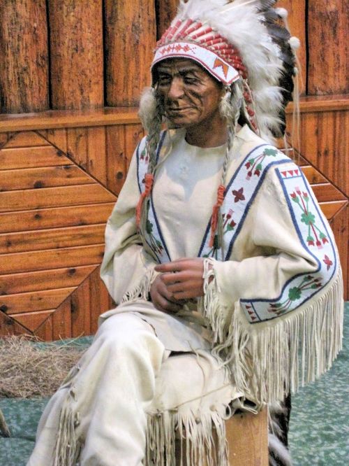 native indian museum wax figure banff