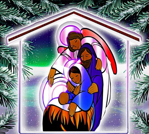nativity  baby jesus  pine