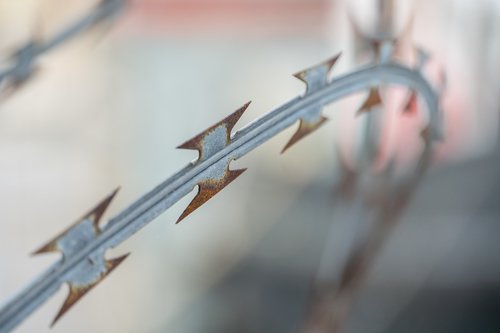 natodraht  barbed wire  fence