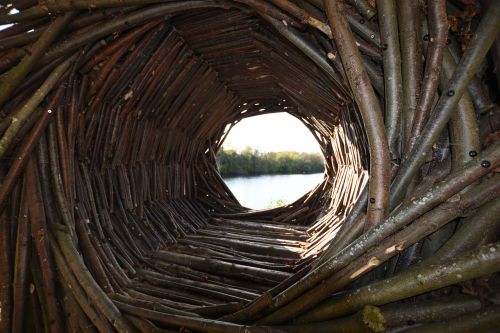 natural structure wooden spiral spiral