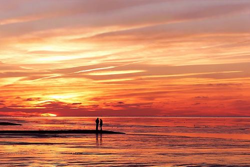 nature sunset north sea