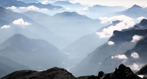 nature fog mountains