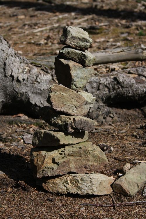 nature pile rocks