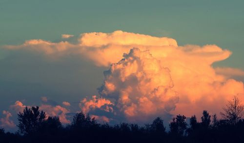 nature clouds summer sunset