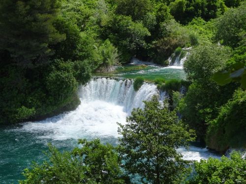 nature water waterfall
