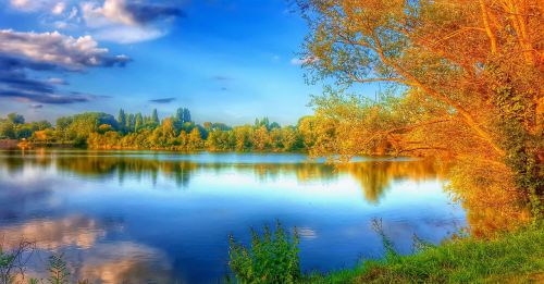 nature lake landscape