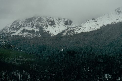 nature mountains snow