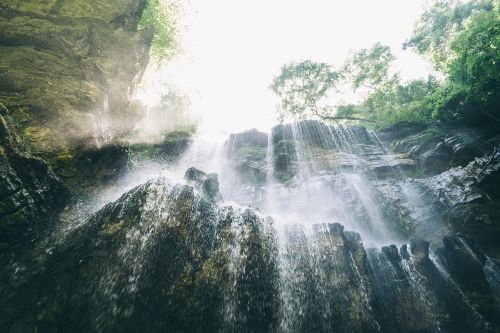 nature waterfalls raging
