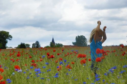 nature children flowers