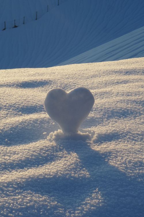 nature snow heart