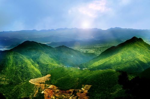 nature mountain a bird's eye view