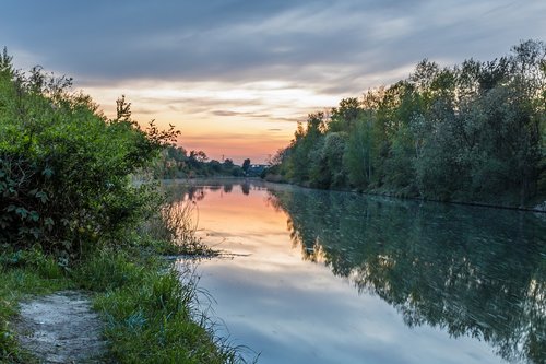 nature  river  sunset