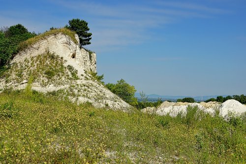 nature  white cliffs  trees