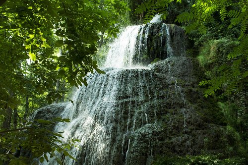 nature  waterfall  mountains