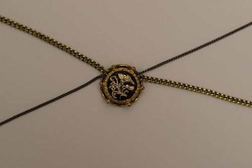 necklace black gold