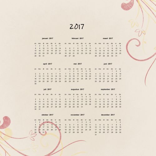 Dutch Calendar 2017