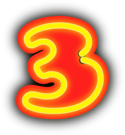 neon three numbers