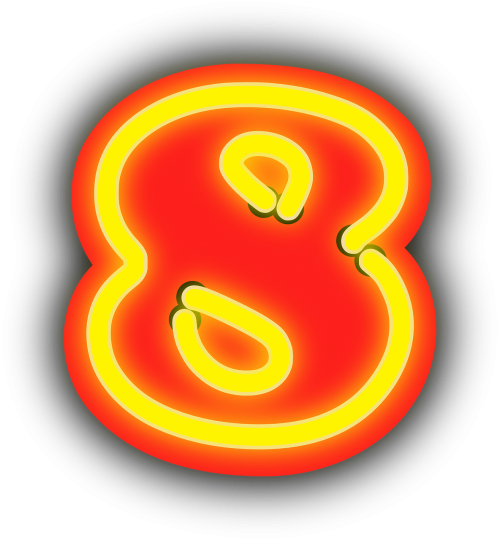 neon eight numbers