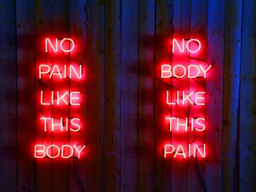 neon light pain body