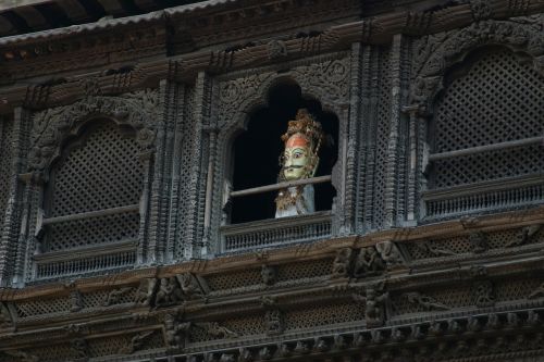 nepal statue window