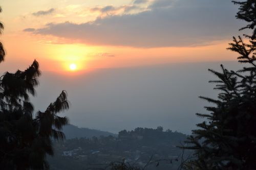 nepal sunset pohkara
