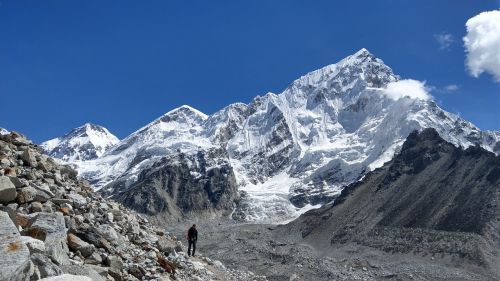 nepal snow mountain
