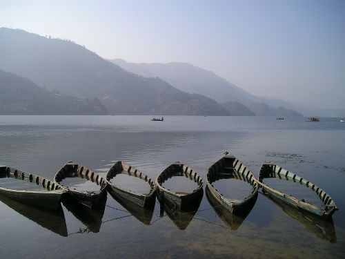 nepal boats lake