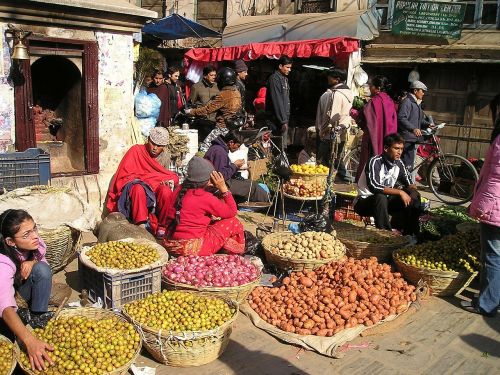 nepal street market fruit