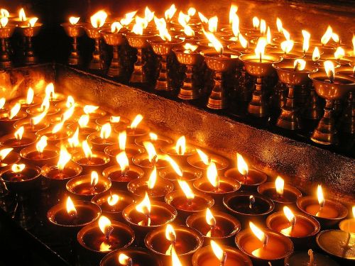 nepal candles prayer light